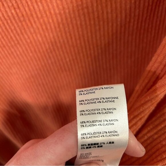 Free People We The Free Women’s Main Squeeze Orange Cowl Neck Sweater Size Large - Picture 4 of 7